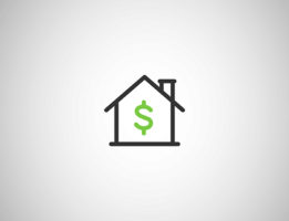 a house with a dollar sign inside of it