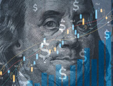 a close up of a one dollar bill.